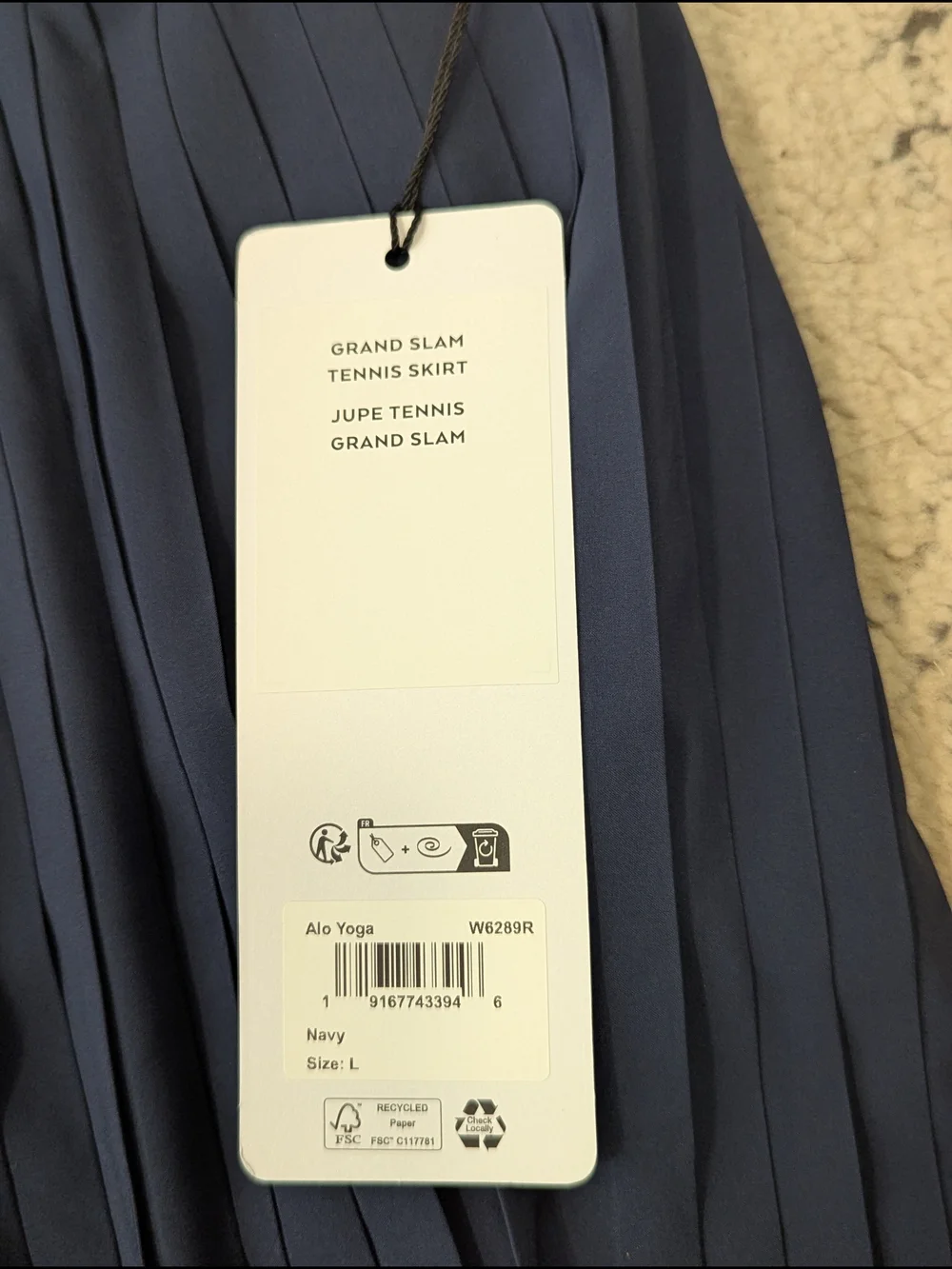 ALO Yoga Women's Grand Slam Tennis Pleated Mini Skirt Large NWT Preppy Chic